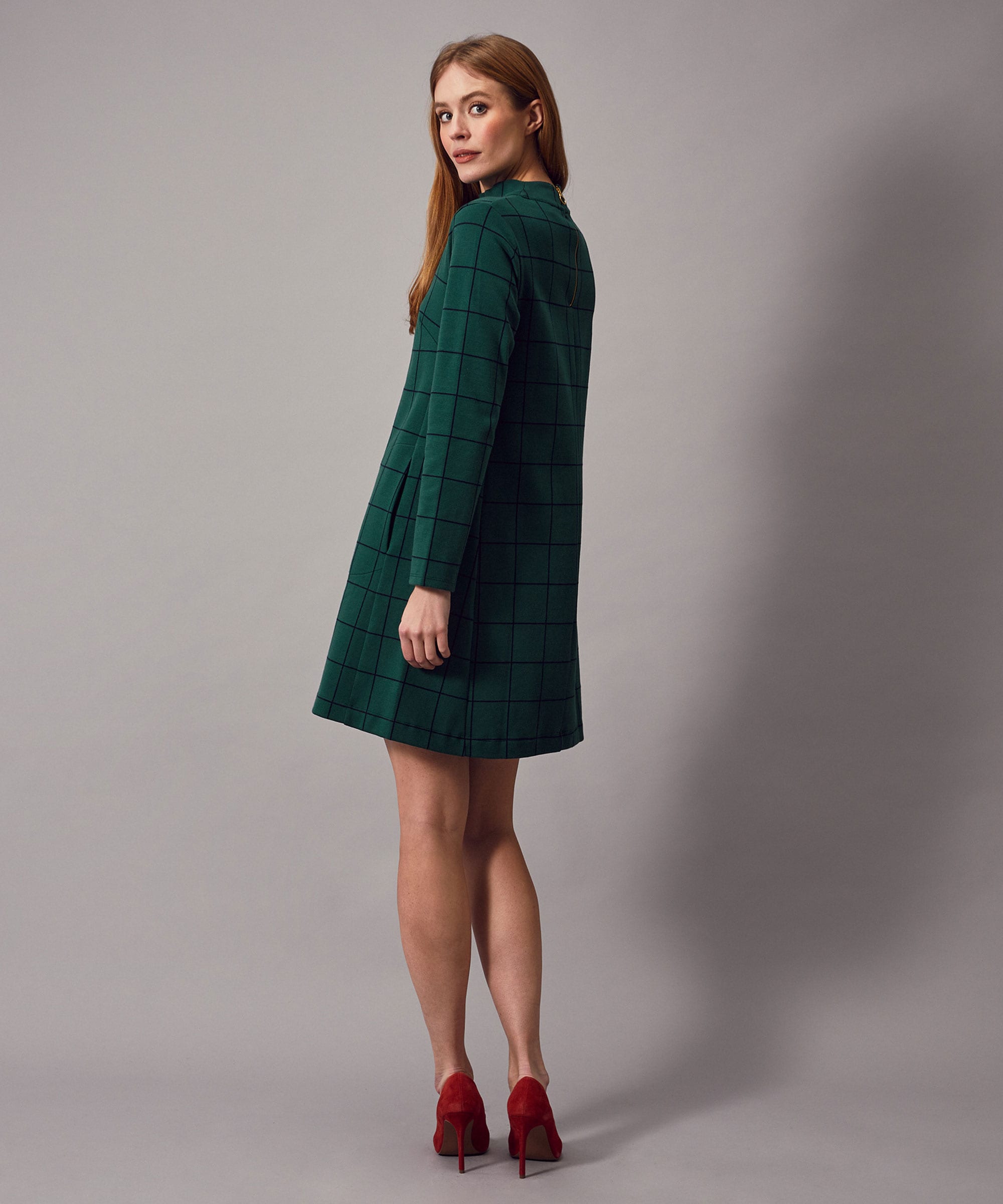 Bernadette Check Dress Green