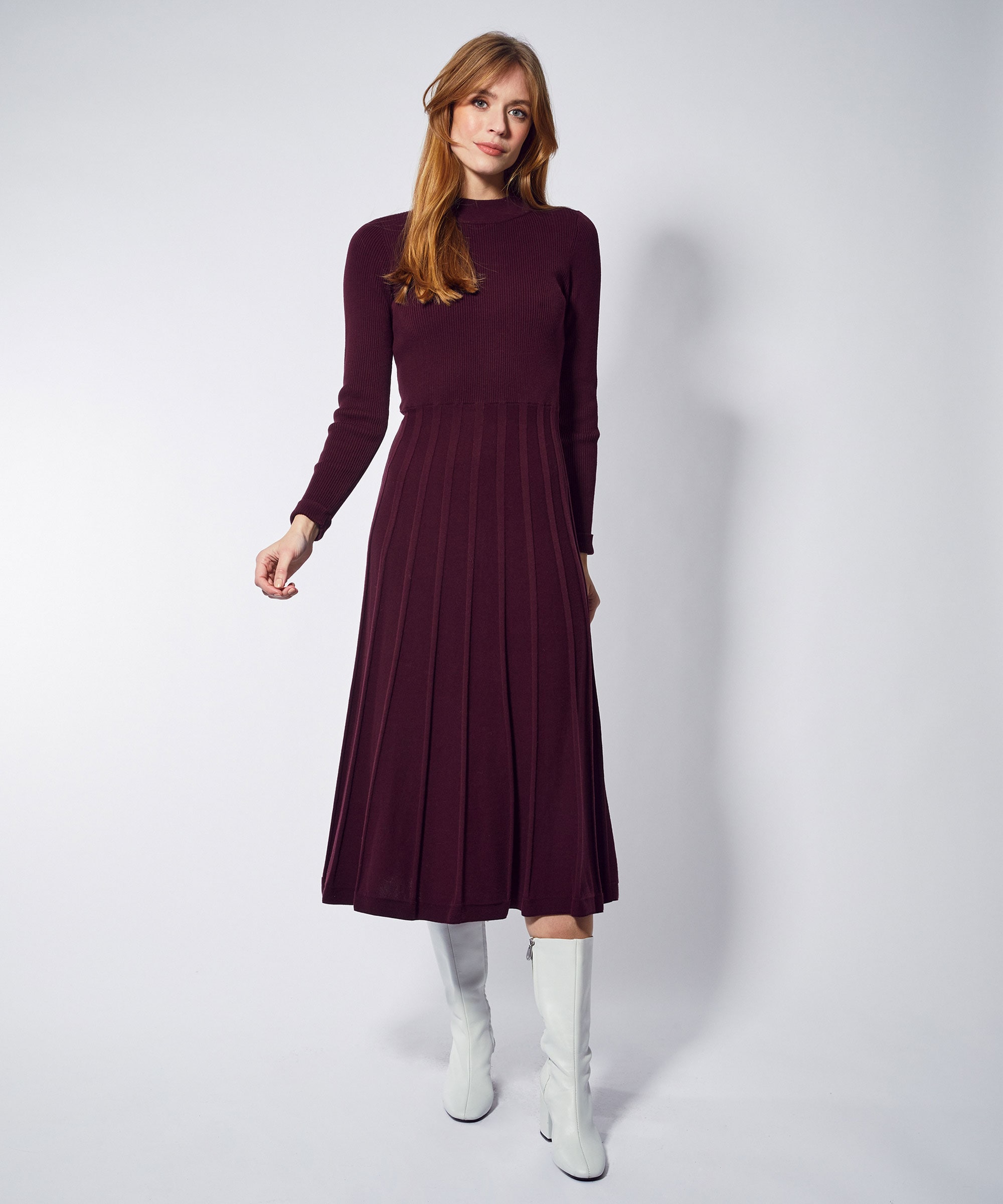 Joanne Dress Burgundy