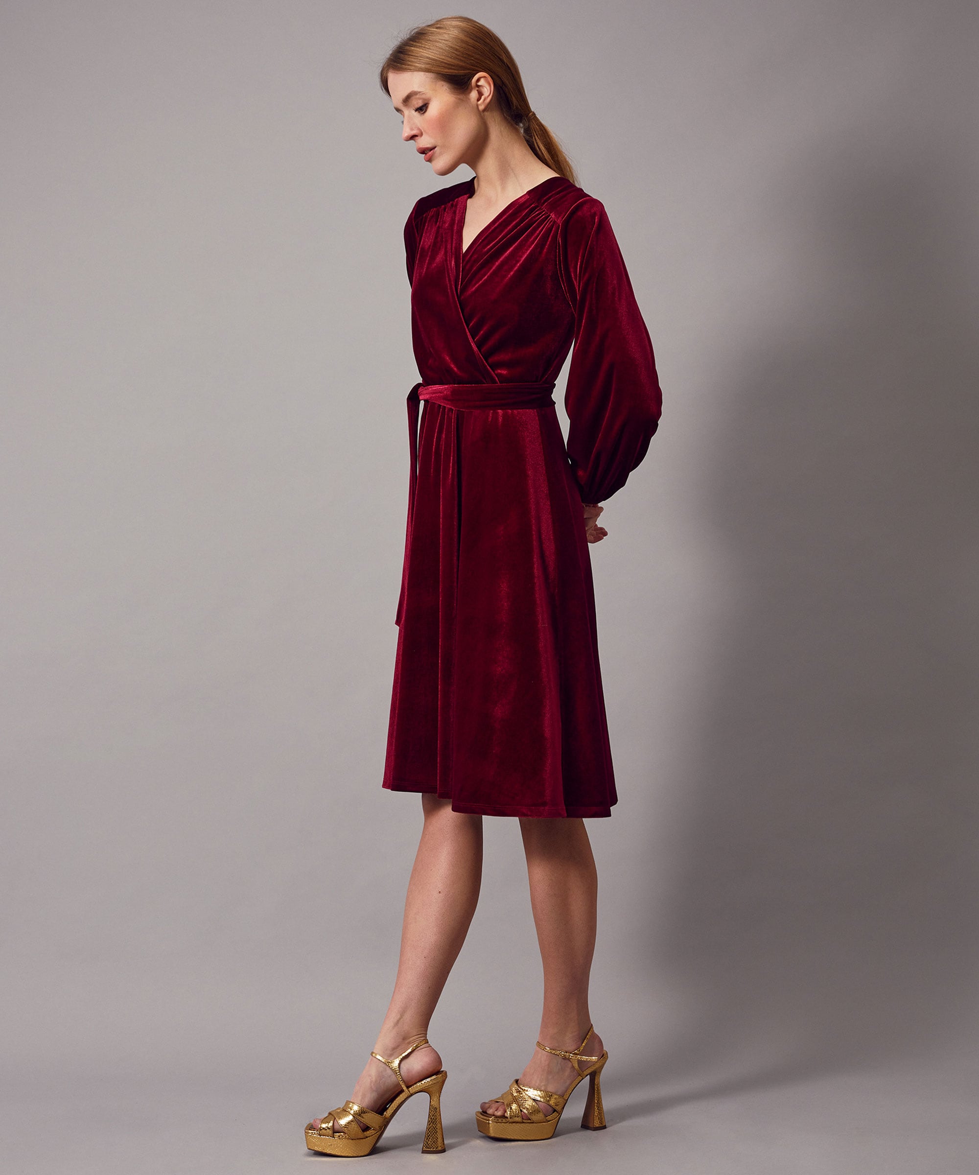 Milena Dress Burgundy